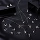 thumbnail image 4 of 120 piezas de dijes de luna y estrella de 12 estilos, dijes de estilo tibetano, dijes de plata antiguos, dijes de pentagrama, dijes de luna para hacer joyas, aretes, collares, pulseras., 4 of 6