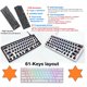 thumbnail image 5 of de bricoje GK61XS RGB Hotswap Bluetooth de repuest al 60%, modo dual inalámbrico / con cable, batería de 1900 mah Sunnimix Carcasa de teclado mecánico, 5 of 8