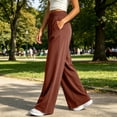 thumbnail image 4 of Aezemi Women Wide Leg Lightweight Pants Elastic Waist Loose Fit Flowy Palazzo Long Pants Summer Fall Outdoor Fashion Casual Trousers with Pockets XXL, 4 of 6