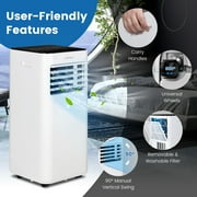 Costway 5000 BTU (8000 BTU ASHRAE) Portable Air Conditioner 4-in-1 AC Unit with Cool Fan Dehum Sleep Mode