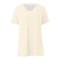 thumbnail image 6 of T Shirts for Women 2026 Summer Short Sleeve V Neck Casual Loose Plain Tshirts Work Blouse Basic Tees with Chest Pocket, 6 of 6
