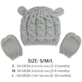 thumbnail image 3 of Girls Boys Windproof Warm Cute Pom pom Children Cap Hat Gloves Set Baby Winter Beanie Newborn Knitted Hats PINK M, 3 of 8