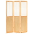 thumbnail image 2 of Oriental Furniture 6 ft. Tall Adjustable Shutter Room Divider Natural - 3 Panel, 2 of 6