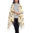 thumbnail image 2 of Fotbe Dachshund Dog Print Womens Fall Winter Scarf Tassel Soft Warm Blanket Scarves Womens Shawl Wraps, 2 of 8