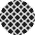 thumbnail image 1 of Ahgly Company Machine Washable Indoor Round Transitional Charcoal Black Area Rugs, 4' Round, 1 of 7