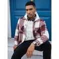 thumbnail image 2 of Coshow Men's Long Sleeve Button Down Flannel Shirt Jacket Casual Plaid Lined Shirts, 2 of 5