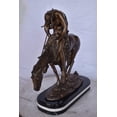 thumbnail image 6 of Nifao End of The Trail, a James Fraser Replica Bronze Statue – Home Decor Sculpture, 7"L x 20"W x 21"H, 6 of 11
