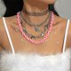 thumbnail image 3 of Women Necklace Multilayer Inlaid Rhinestones Jewelry Exaggerated Thick Chain Necklace for Party--H-Product code 50348 H, 3 of 5