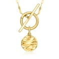 thumbnail image 4 of Pure Collection by Ross-Simons Italian 14kt Yellow Gold Wavy Disc Charm, Women's, Adult, 4 of 6