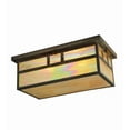 thumbnail image 5 of Meyda Tiffany 130112 Hyde Park Double Bar Mission 2 Light 22" Wide Flush Mount Ceiling, 5 of 7