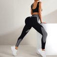 thumbnail image 5 of Color Block Leggings for Women Stretch High Waisted Buttery Soft Yoga Pants No See Through Running Athletic Tights, 5 of 8