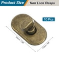 thumbnail image 2 of Uxcell 10 Pcs Twist Lock Fastener Purse Turn Clasps Metal Button Bronze, 2 of 6