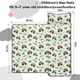 thumbnail image 5 of Monster Cartoon Truck Beige Pattern Teens Toddler Nap Mat with Pillow, Sleeping Mat Bag for Preschool Daycare 50"x20", 5 of 6