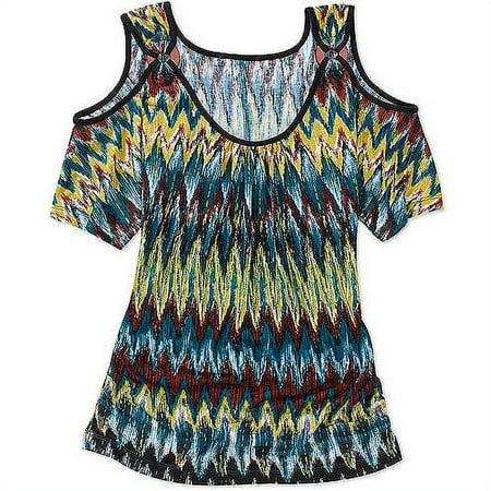 Susie Rose Juniors Plus Cold Shoulder To