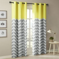 MAYEERTY Chevron Curtain Panel Pair - Room Darkening, Grommet Top