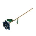 thumbnail image 5 of 24K Gold Plated Rose Gold Dipped Rose Decoration Real Rose Gold Plated Ornament with Stand for Wedding Birthday Dark Blue, 5 of 5
