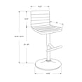 thumbnail image 2 of Monarch Specialties Dark Brown/Chrome Metal Hydraulic Lift Barstool, 2 of 2