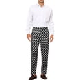thumbnail image 2 of Pantalones formales de ajuste regular para hombres INSPIRE CHIC con estampado de lunares 36 Negro, 2 of 6