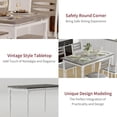 thumbnail image 3 of 5-piece industrial kitchen mesa set con spiral metal legs: compact dining room set para 4 con moderno design para apartments y small spaces (gris finish), 3 of 7