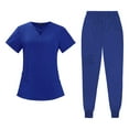 thumbnail image 1 of Conjunto de uniforme de enfermería para mujer, pantalones, ropa de trabajo uniforme para enfermeras XL Yuyangstore uniforme de mujer, 1 of 7