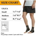 thumbnail image 3 of 1 Pair Copper Infused Ankle Braces Foot Support Compression Sleeves for Men and Women, Ankle Stabilizer for Fasciitis, Sprained, Sports Protection, 3 of 6