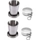 thumbnail image 1 of Taza plegable de acero inoxidable de 2 piezas, retráctil de acero inoxidable, 1 of 5