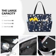 thumbnail image 5 of Yiaed Cherry Blossoms on Navy Background Print Large Capacity Beach Travel Bag - Waterproof Zipper Vacation Tote for Sandproof Storage, and Camping, 5 of 5