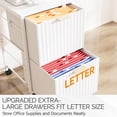 thumbnail image 5 of Ktaxon 2-Drawer File Cabinet Vertical Filing Cabinet for Letter A4-Sized Files Easy to Assemble, Modern Style Fluted Design, 5 of 14