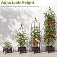 thumbnail image 5 of Costway 1 PCS Raised Garden Bed Tomato Cage Planter Box with PE-Coated Metal Trelli Wheels, 5 of 10