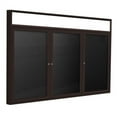 thumbnail image 4 of Ghent 48"x72" 3-Door Silver Aluminum Headliner Fabric Letterboard Red, 4 of 4