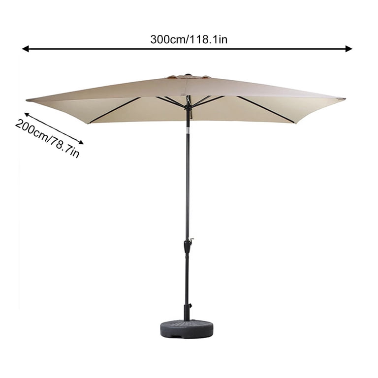 extra large rectangle patio umbrella replacement TAJMDGW Canopy 10' X 13' 8 Ribs Cantilever Pool Umbrella Replacement Cloth, Garden Parasol Top Cover Anti-UV(Wine red,3x4m(10' x 13') Single top) : Patio, Lawn & For added stability TheLAShop 10'x6.5' 6-Rib Patio Rectangular