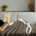 thumbnail image 3 of Live Laugh Love Soft Flannel Fleece Throw Blanket, Words Live Laugh Love on Halftone Worn out Style Background, Cozy Plush for Indoor and Outdoor Use, 60" x 80", Brown White Pale Brown, by Ambesonne, 3 of 5