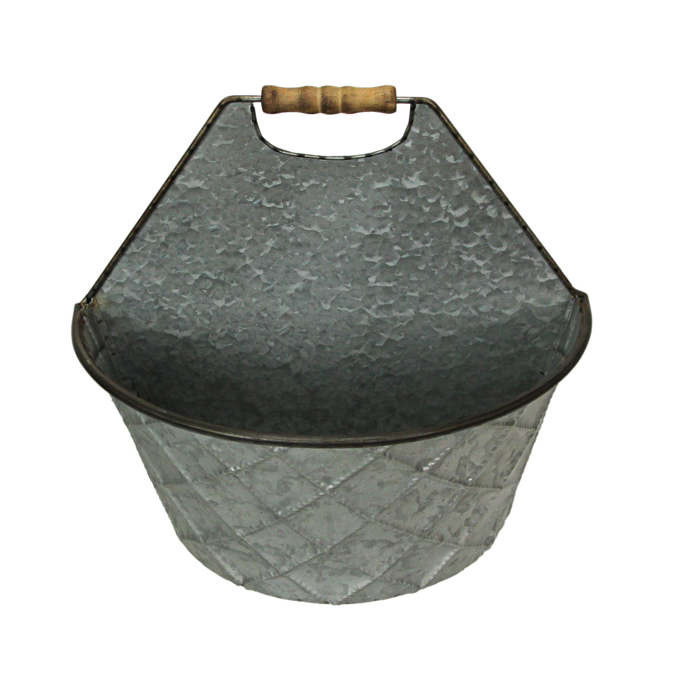 Special T Imports Galvanized Metal Rustic Wall Pocket Planters Hanging Decor (Set of 2)