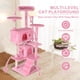 thumbnail image 3 of WubioA Duty Cat Tree Tower, 54" Tall Cat Tower for Indoor Cats with Cat Scratching Post with Bed, Cat Condo, Hanging Ball, Multi-Level Cat Climbing Tower Cat Trees Furniture Activity Center, Pink, 3 of 7