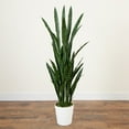 thumbnail image 3 of Nearly Natural Sansevieria Artificial Potted Plant - 5' - Green, 3 of 7