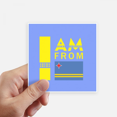 thumbnail image 1 of I Am From Aruba Art Deco Fashion Sticker Square Waterproof Stickers Wallpaper Car Decal, 1 of 1