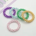thumbnail image 2 of CSChome Hair Rings 2 Pcs Hair Rings Telephoneline Shape Decorative Elastic High Elasticity Dot Print Hair-Fixed Contrast Color Tie Hair Headwear, 2 of 7
