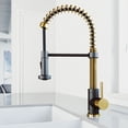 thumbnail image 3 of VIGO Edison Single Handle Pull-Down Sprayer Kitchen Faucet in Matte Brushed Gold and Matte Black, 3 of 15