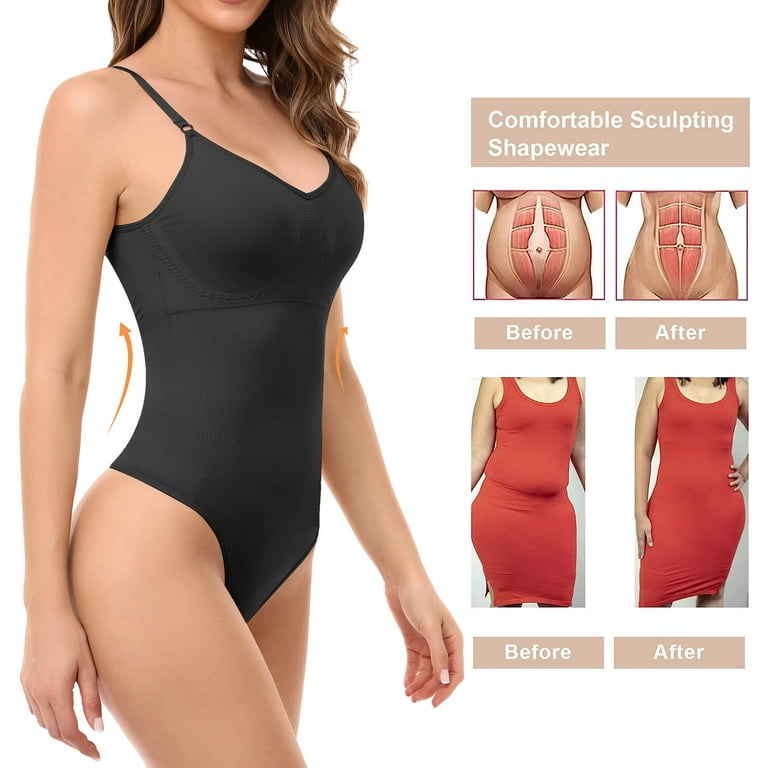 Low Back Bodysuit For Women Tummy Control Shapewear Seamless