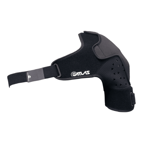 Atlas Shoulder Brace Black, SM/MD, (A2050-01-010)  CE Certified, Reversible Design for Left or Right Shoulder, Adjustable Support for Sports and Injury Recovery