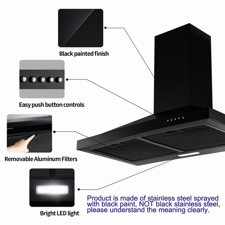 Broan® 24-Inch Convertible Wall-Mount Pyramidal Chimney Range Hood, 450 Max  CFM, Stainless Steel