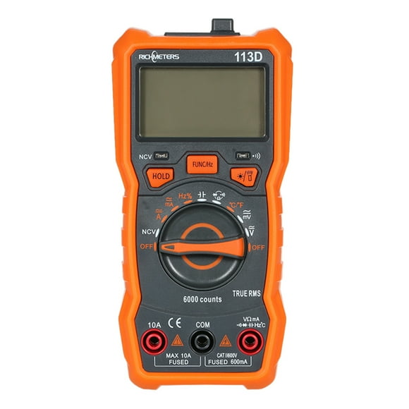 RM113D NCV Multímetro Digital 6000 Cuenta Medidor de Medición de Temperatura de Voltaje RICHMETERS Medidor multi