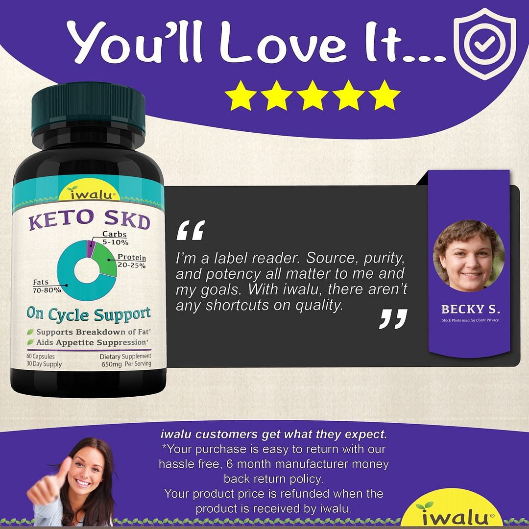 Keto SKD | Standard Ketogenic Diet Formula Advanced Weight Loss Pills - Ketogenic Metabolism Support | Premium Diet Pills Support Your Body-Composition Goals | 60 Capsules | NSF Certified - iwalu USA