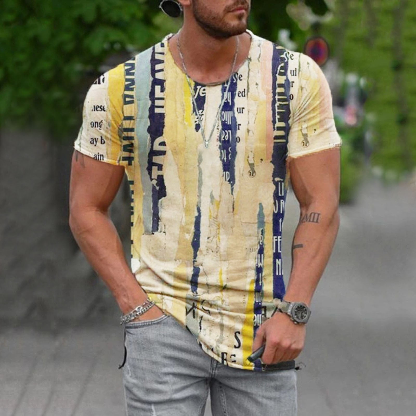 T-Shirt Casual Solid Color Henley Shirt 