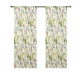 thumbnail image 2 of Sloane Street Casual Floral Rod Pocket Sheer Curtain Panel, 48" x 84" 2 Panels, 2 of 3