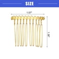thumbnail image 3 of Vocoste 2 Pcs Hair Side Combs Accessories Metal 1.6" Gold Tone No Slip, 3 of 6