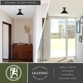 thumbnail image 4 of Akron 12-in W Bronze Metal Industrial MCM Cone Semi Flush Mount Ceiling Light, 4 of 11