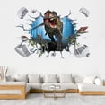 thumbnail image 4 of Pegatinas de pared 3D pared rota dinosaurio sala de estar dormitorio habitación infantil pasillo porche pintura decorativa, 4 of 6