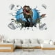 thumbnail image 4 of Pegatinas de pared 3D pared rota dinosaurio sala de estar dormitorio habitación infantil pasillo porche pintura decorativa, 4 of 6