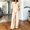 Beige, variant on Women Loose Two Piece Co Ord Outfits, Solid V Neck Three Quarter Sleeve Blouse Elastic Waist Wide Leg Pants Casual Daily Matching Suit (Green,S)